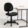 image:imageFlash Furniture Ronald MidBack Black LeatherSoft Swivel Ergonomic Task Office Chair with Back Depth Adjustment