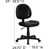 image:imageFlash Furniture Ronald MidBack Black LeatherSoft Swivel Ergonomic Task Office Chair with Back Depth Adjustment