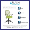 image:imageFlash Furniture Salerno Series High Back Black Mesh Office ChairGreen