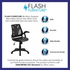 image:imageFlash Furniture Sam MidBack Designer Black Mesh Swivel Task Office Chair with LeatherSoft Seat and Open ArmsBlack LeathersoftMesh