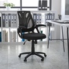 image:imageFlash Furniture Sam MidBack Designer Black Mesh Swivel Task Office Chair with LeatherSoft Seat and Open ArmsBlack Mesh