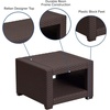 image:imageFlash Furniture Seneca IndoorOutdoor Chocolate Brown Faux Rattan Coffee Table with Open StorageChocolate Brown