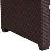 image:imageFlash Furniture Seneca IndoorOutdoor Chocolate Brown Faux Rattan Coffee Table with Open StorageChocolate Brown