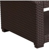 image:imageFlash Furniture Seneca IndoorOutdoor Chocolate Brown Faux Rattan Coffee Table with Open StorageChocolate Brown