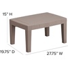 image:imageFlash Furniture Seneca Light Gray Faux Rattan Coffee Table