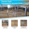 image:imageFlash Furniture Set of 4 Extra Wide Resin Ghost Chairs with 700 LB Weight Capacity  Clear Kitchen and Dining Room Chair  Acrylic Event Chair for IndoorOutdoor Use