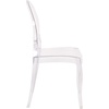 image:imageFlash Furniture Set of 4 Extra Wide Resin Ghost Chairs with 700 LB Weight Capacity  Clear Kitchen and Dining Room Chair  Acrylic Event Chair for IndoorOutdoor Use