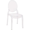 image:imageFlash Furniture Set of 4 Extra Wide Resin Ghost Chairs with 700 LB Weight Capacity  Clear Kitchen and Dining Room Chair  Acrylic Event Chair for IndoorOutdoor Use