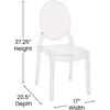 image:imageFlash Furniture Set of 4 Extra Wide Resin Ghost Chairs with 700 LB Weight Capacity  Clear Kitchen and Dining Room Chair  Acrylic Event Chair for IndoorOutdoor Use