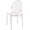 image:imageFlash Furniture Set of 4 Extra Wide Resin Ghost Chairs with 700 LB Weight Capacity  Clear Kitchen and Dining Room Chair  Acrylic Event Chair for IndoorOutdoor Use