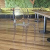 image:imageFlash Furniture Set of 4 Extra Wide Resin Ghost Chairs with 700 LB Weight Capacity  Clear Kitchen and Dining Room Chair  Acrylic Event Chair for IndoorOutdoor Use