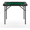 image:imageFlash Furniture Silas 345 Square Folding Card Table with Gray Felt Playing Surface and Cup Holders Portable Folding Game Table for 4 Players WhiteGrayBlack TopGreen Felt Surface