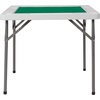 image:imageFlash Furniture Silas 345 Square Folding Card Table with Gray Felt Playing Surface and Cup Holders Portable Folding Game Table for 4 Players WhiteGrayGreen
