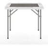 image:imageFlash Furniture Silas 345 Square Folding Card Table with Gray Felt Playing Surface and Cup Holders Portable Folding Game Table for 4 Players WhiteGrayWhite TopGray Felt Surface