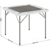 image:imageFlash Furniture Silas 345 Square Folding Card Table with Gray Felt Playing Surface and Cup Holders Portable Folding Game Table for 4 Players WhiteGrayWhite TopGray Felt Surface
