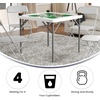 image:imageFlash Furniture Silas 345 Square Folding Card Table with Gray Felt Playing Surface and Cup Holders Portable Folding Game Table for 4 Players WhiteGrayGreen
