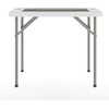 image:imageFlash Furniture Silas 345 Square Folding Card Table with Gray Felt Playing Surface and Cup Holders Portable Folding Game Table for 4 Players WhiteGrayWhite TopGray Felt Surface