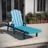 image:imageFlash Furniture Sonora Adjustable Adirondack Lounger with Cup Holder Commercial Grade AllWeatherWeather IndoorOutdoor Recycled HDPE Lounge Chair RedBlue