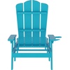 image:imageFlash Furniture Sonora Adjustable Adirondack Lounger with Cup Holder Commercial Grade AllWeatherWeather IndoorOutdoor Recycled HDPE Lounge Chair RedBlue