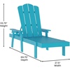 image:imageFlash Furniture Sonora Adjustable Adirondack Lounger with Cup Holder Commercial Grade AllWeatherWeather IndoorOutdoor Recycled HDPE Lounge Chair RedBlue