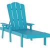 image:imageFlash Furniture Sonora Adjustable Adirondack Lounger with Cup Holder Commercial Grade AllWeatherWeather IndoorOutdoor Recycled HDPE Lounge Chair RedBlue