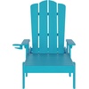 image:imageFlash Furniture Sonora Adjustable Adirondack Lounger with Cup Holder Commercial Grade AllWeatherWeather IndoorOutdoor Recycled HDPE Lounge Chair RedBlue