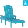 image:imageFlash Furniture Sonora Adjustable Adirondack Lounger with Cup Holder Commercial Grade AllWeatherWeather IndoorOutdoor Recycled HDPE Lounge Chair RedBlue