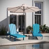image:imageFlash Furniture Sonora Adjustable Adirondack Lounger with Cup Holder Commercial Grade AllWeatherWeather IndoorOutdoor Recycled HDPE Lounge Chair RedBlue