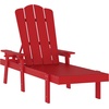 image:imageFlash Furniture Sonora Adjustable Adirondack Lounger with Cup Holder Commercial Grade AllWeatherWeather IndoorOutdoor Recycled HDPE Lounge Chair RedRed