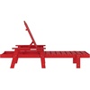 image:imageFlash Furniture Sonora Adjustable Adirondack Lounger with Cup Holder Commercial Grade AllWeatherWeather IndoorOutdoor Recycled HDPE Lounge Chair RedRed