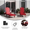 image:imageFlash Furniture Sonora Adjustable Adirondack Lounger with Cup Holder Commercial Grade AllWeatherWeather IndoorOutdoor Recycled HDPE Lounge Chair RedRed