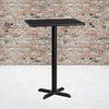 image:imageFlash Furniture Stiles 24 x 30 Rectangular Black Laminate Table Top with 22 x 22 Bar Height Table BaseBlack