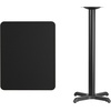 image:imageFlash Furniture Stiles 24 x 30 Rectangular Black Laminate Table Top with 22 x 22 Bar Height Table BaseBlack