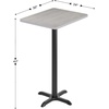 image:imageFlash Furniture Stiles 24 x 30 Rectangular Black Laminate Table Top with 22 x 22 Bar Height Table BaseGrey