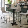 image:imageFlash Furniture Stiles 24 x 30 Rectangular Black Laminate Table Top with 22 x 22 Bar Height Table BaseGrey