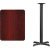 image:imageFlash Furniture Stiles 24 x 30 Rectangular Black Laminate Table Top with 22 x 22 Bar Height Table BaseMahogany