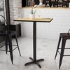 image:imageFlash Furniture Stiles 24 x 30 Rectangular Black Laminate Table Top with 22 x 22 Bar Height Table BaseNatural