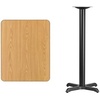 image:imageFlash Furniture Stiles 24 x 30 Rectangular Black Laminate Table Top with 22 x 22 Bar Height Table BaseNatural
