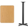 image:imageFlash Furniture Stiles 24 x 30 Rectangular Black Laminate Table Top with 22 x 22 Bar Height Table BaseNatural