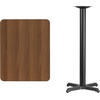 image:imageFlash Furniture Stiles 24 x 30 Rectangular Black Laminate Table Top with 22 x 22 Bar Height Table BaseWalnut