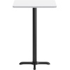 image:imageFlash Furniture Stiles 24 x 30 Rectangular Black Laminate Table Top with 22 x 22 Bar Height Table BaseWhite