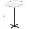 image:imageFlash Furniture Stiles 24 x 30 Rectangular Black Laminate Table Top with 22 x 22 Bar Height Table BaseWhite