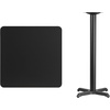 image:imageFlash Furniture Stiles 30 Square Black Laminate Table Top with 22 x 22 Bar Height Table BaseBlack