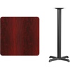 image:imageFlash Furniture Stiles 30 Square Black Laminate Table Top with 22 x 22 Bar Height Table BaseMahogany