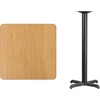image:imageFlash Furniture Stiles 30 Square Black Laminate Table Top with 22 x 22 Bar Height Table BaseMahogany