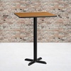 image:imageFlash Furniture Stiles 30 Square Black Laminate Table Top with 22 x 22 Bar Height Table BaseNatural