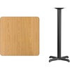 image:imageFlash Furniture Stiles 30 Square Black Laminate Table Top with 22 x 22 Bar Height Table BaseNatural