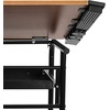 image:imageFlash Furniture Swanson Adjustable Drawing and Drafting Table with Black Frame and Dual Wheel Casters Cherry