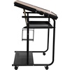 image:imageFlash Furniture Swanson Adjustable Drawing and Drafting Table with Black Frame and Dual Wheel Casters Cherry