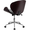 image:imageFlash Furniture Tana MidBack Mahogany Wood Conference Office Chair in White LeatherSoftBlack LeathersoftMahogany Frame